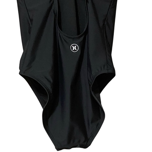 Hurley Swimsuit S Black Cross Back One Piece Beach Pool Vacation NWT - Picture 8 of 11
